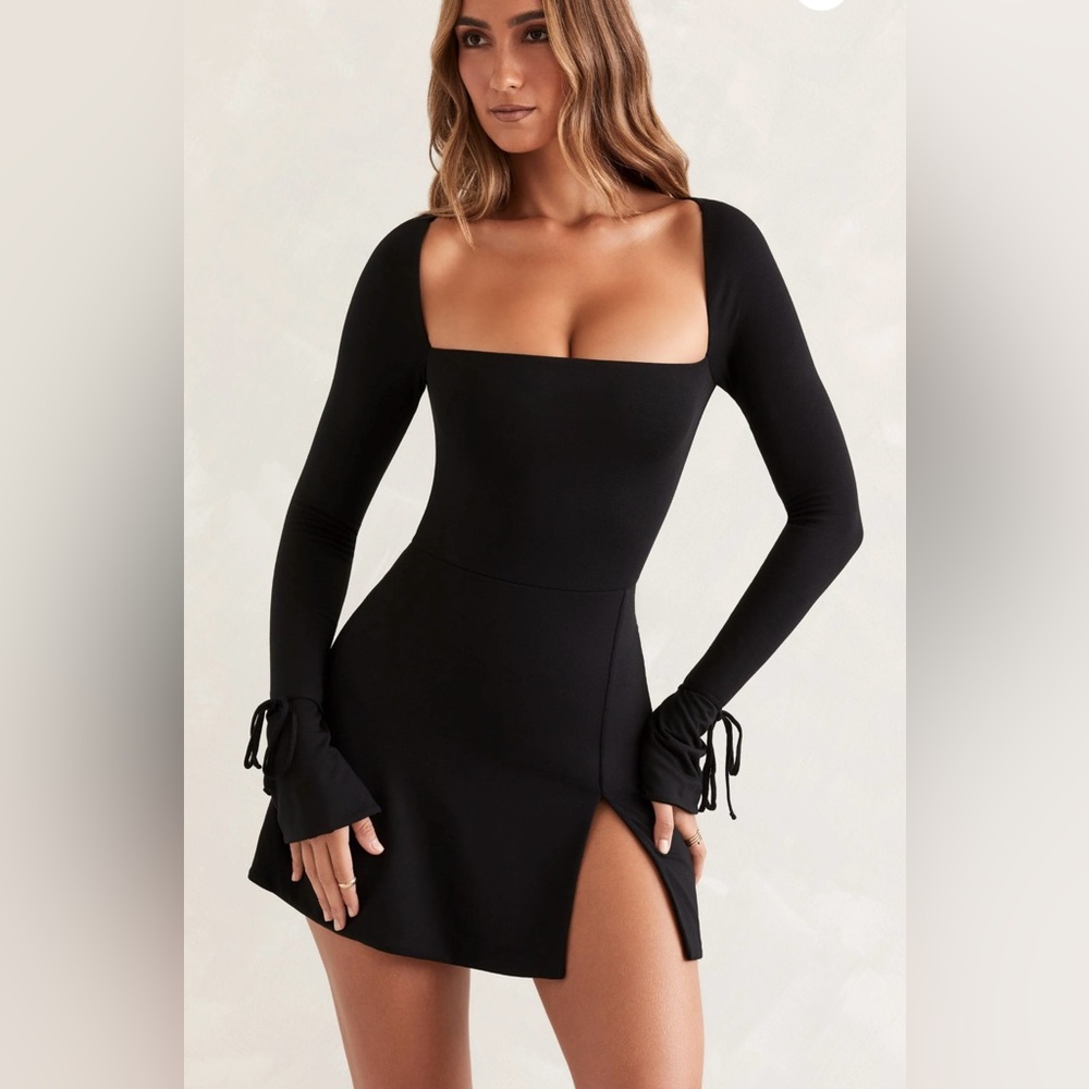 Oh Polly Baize black dress
